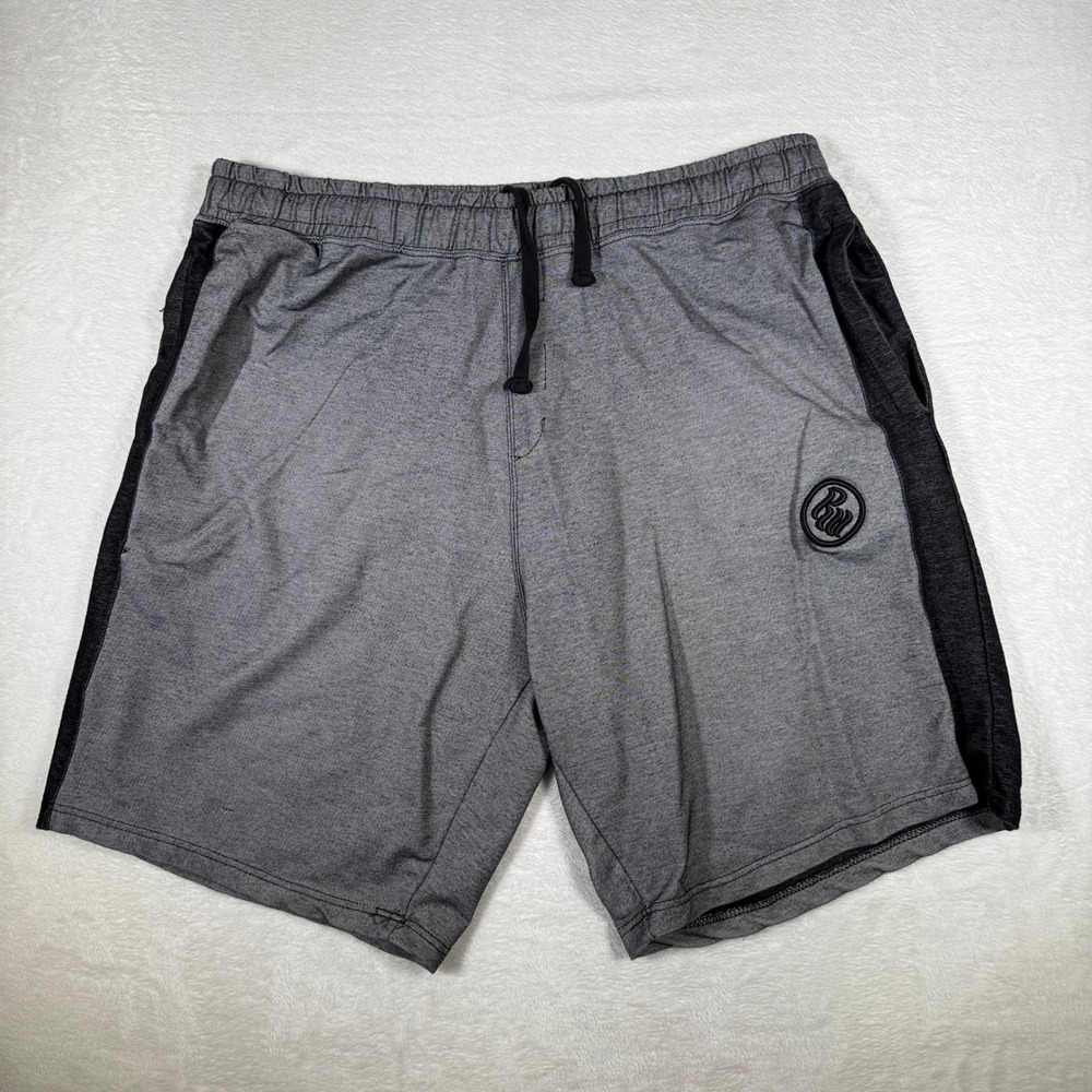 Rocawear Mens‎ Gray Athletic Shorts Size 2XL Embroidered Logo Elastic Waist